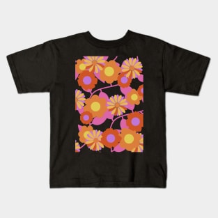 Summer Psychedelic Floral Pattern Kids T-Shirt